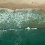 Vakantie Kaapverdie: luchtfoto van wit zandstrand en turquoise water op de eilanden