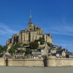 Mont-Saint-Michel UNESCO abdij in Normandie Frankrijk panoramisch